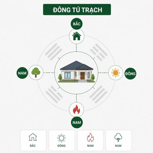 Đông tứ trạch gồm những hướng nào