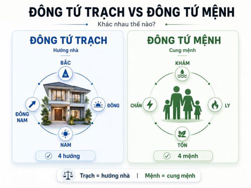Đông tứ trạch gồm những hướng nào