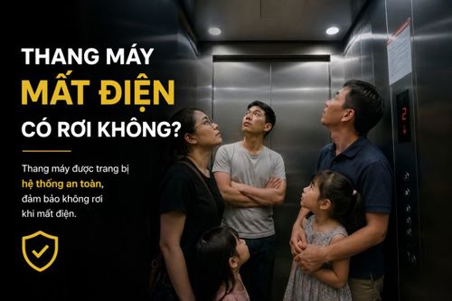 Thang máy mất điện có rơi không