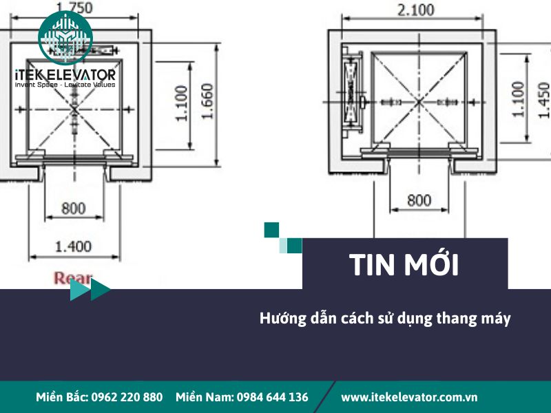 Kích thước hố thang máy tiêu chuẩn theo tải trọng